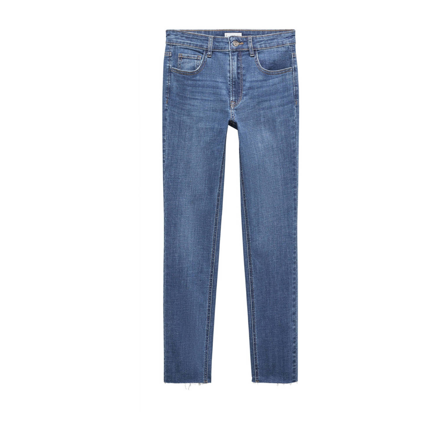 Mango Kids skinny jeans medium blue denim Blauw Meisjes Stretchdenim 152(XXS)