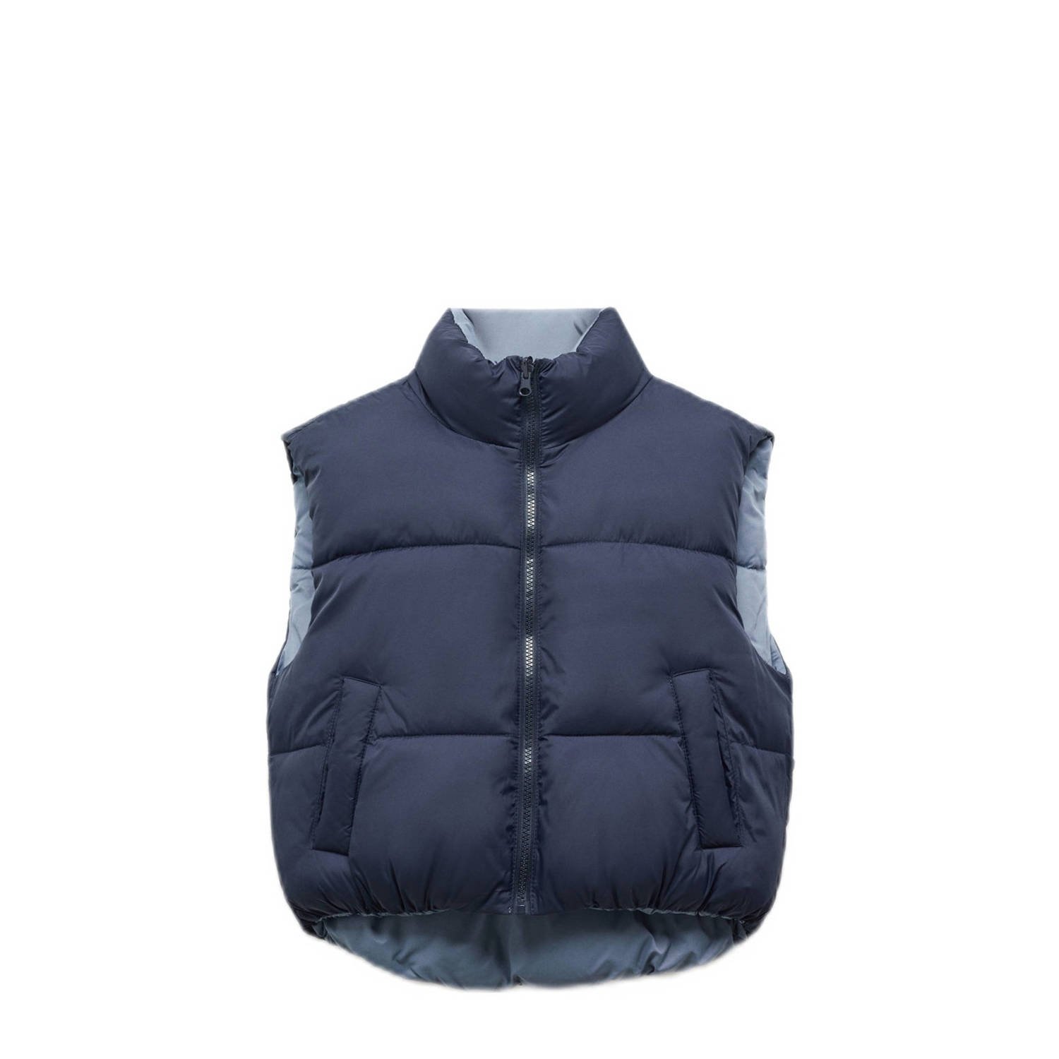 Mango Kids Reversible bodywarmer Blauw Meisjes Polyester Opstaande kraag 158(XS)