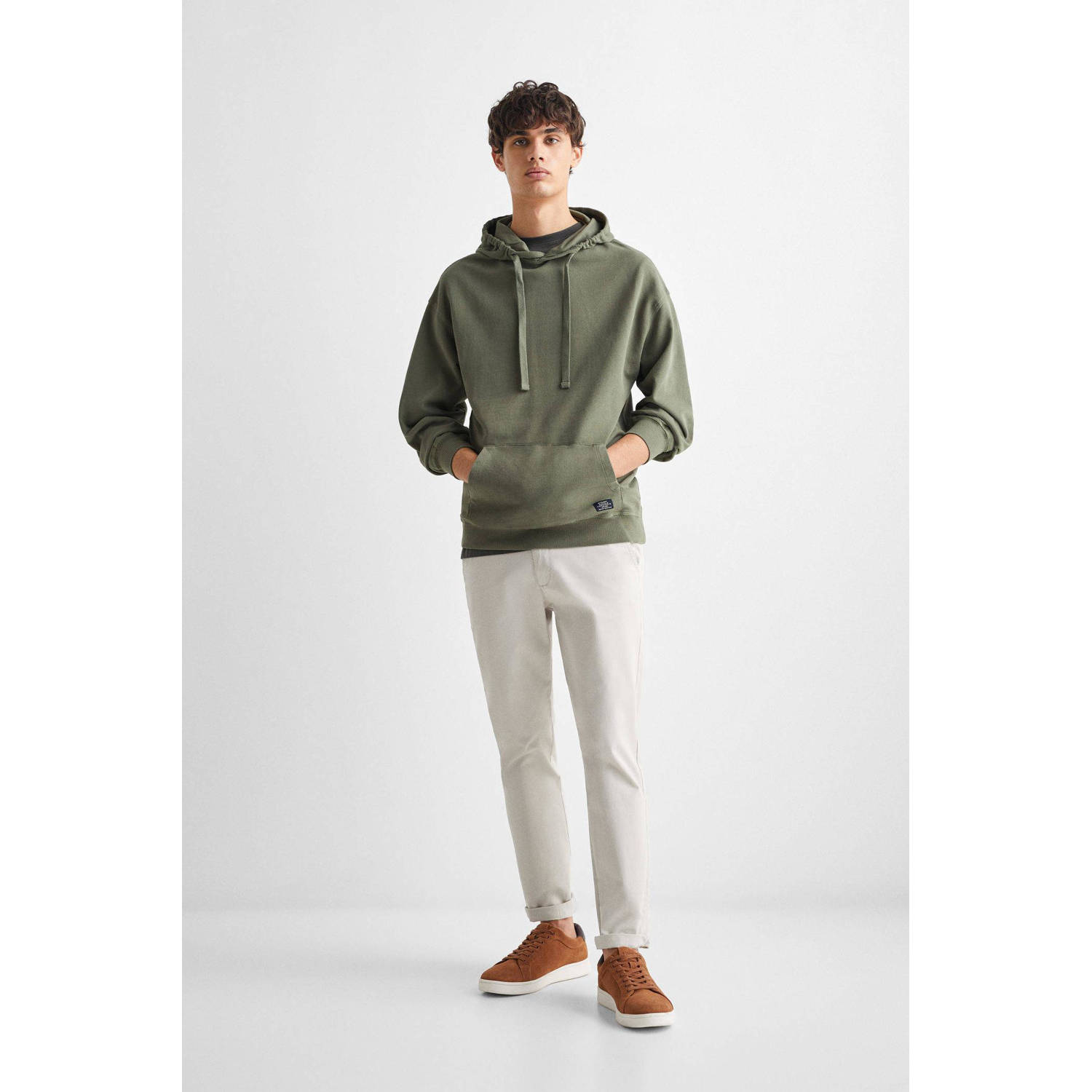 Mango Kids hoodie mosgroen