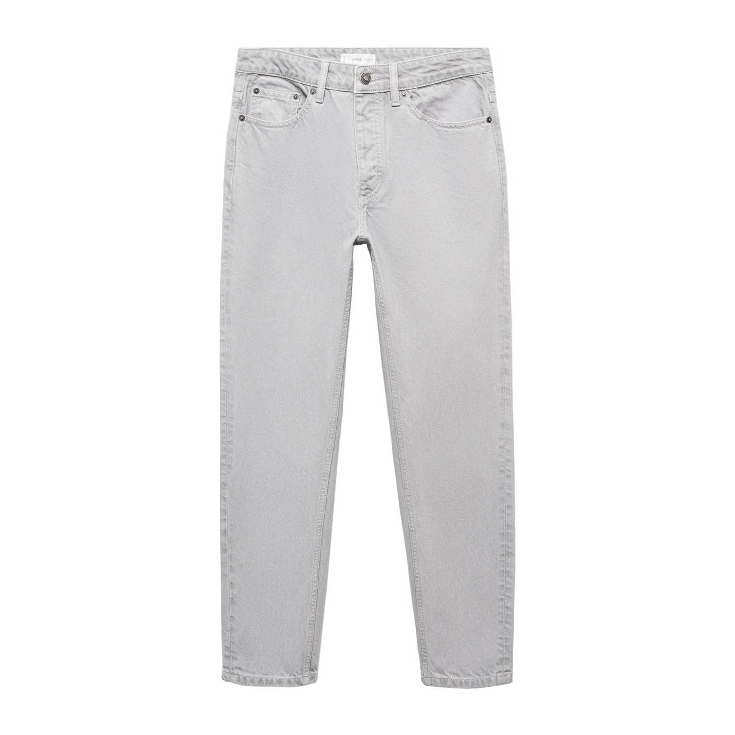 Mango Kids regular fit jeans grey denim Grijs Effen 158(XXS)