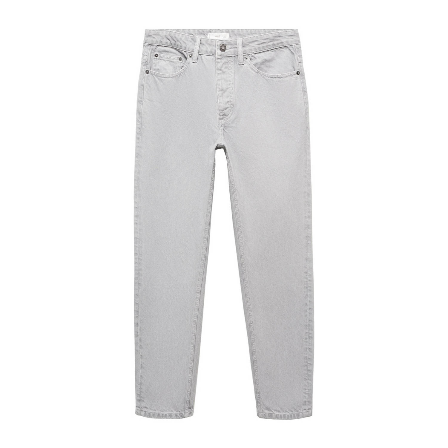 Mango Kids regular fit jeans grey denim Grijs Effen 158(XXS)