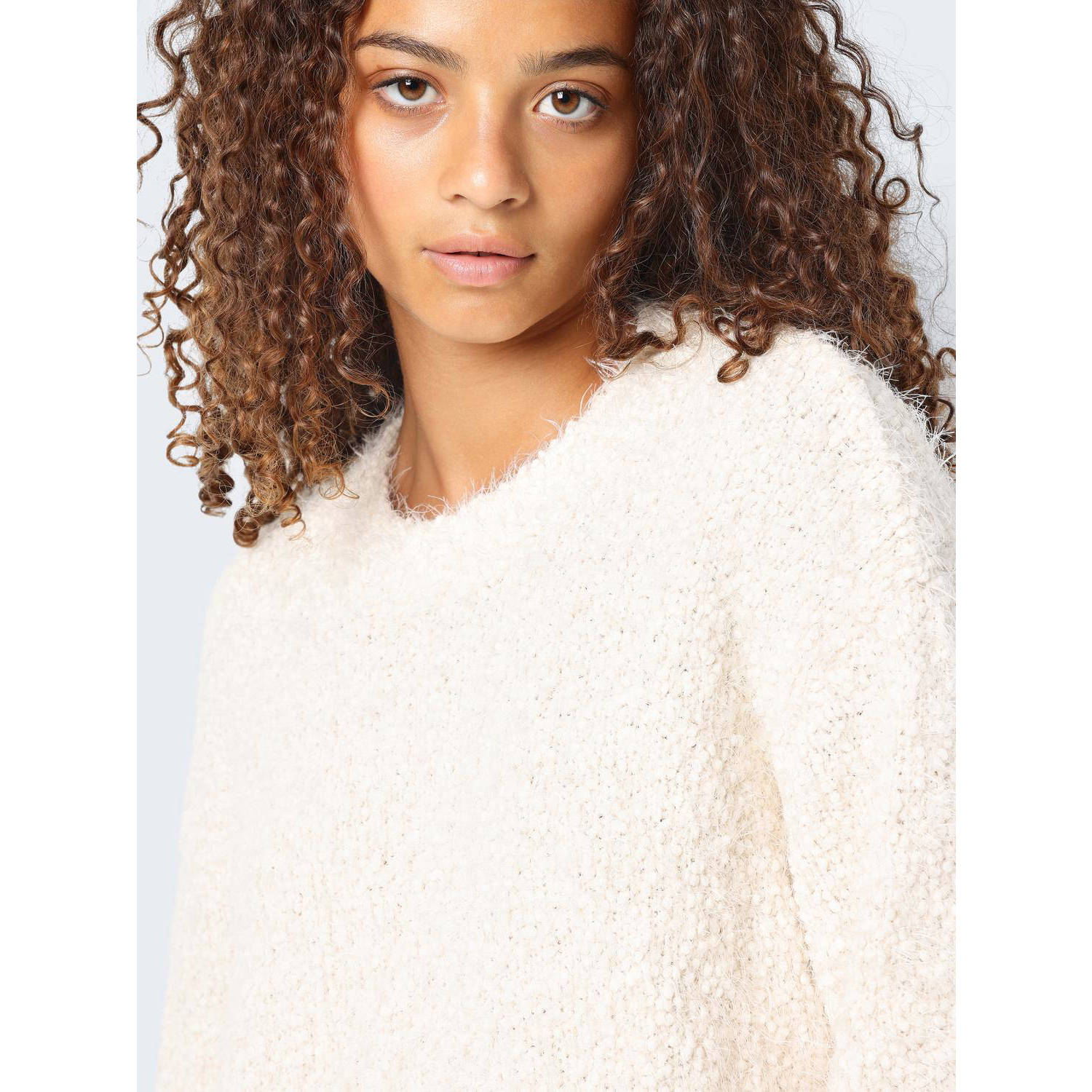 Noisy may Trui met ronde hals NMSASSY L S O-NECK KNIT FWD NOOS