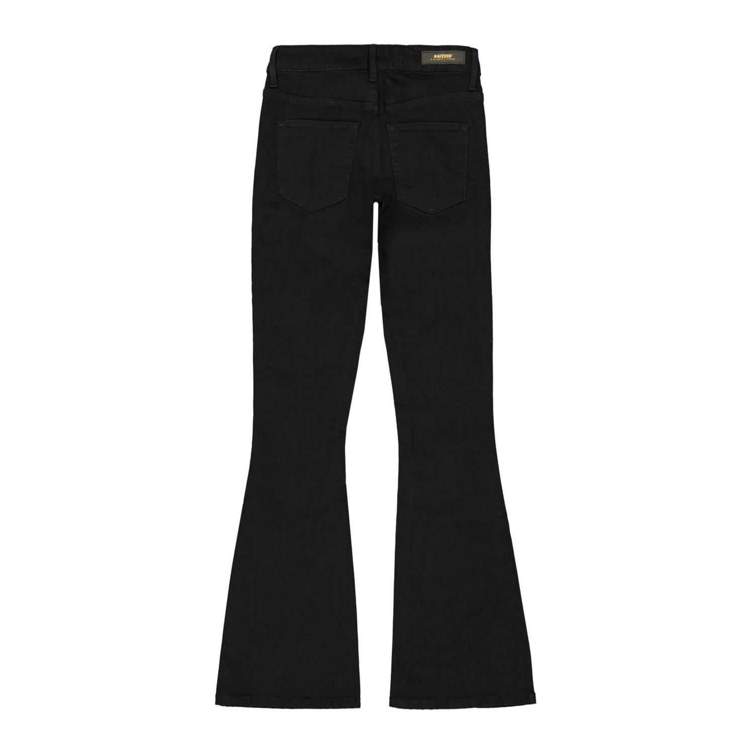 Raizzed regular waist flared jeans black denim