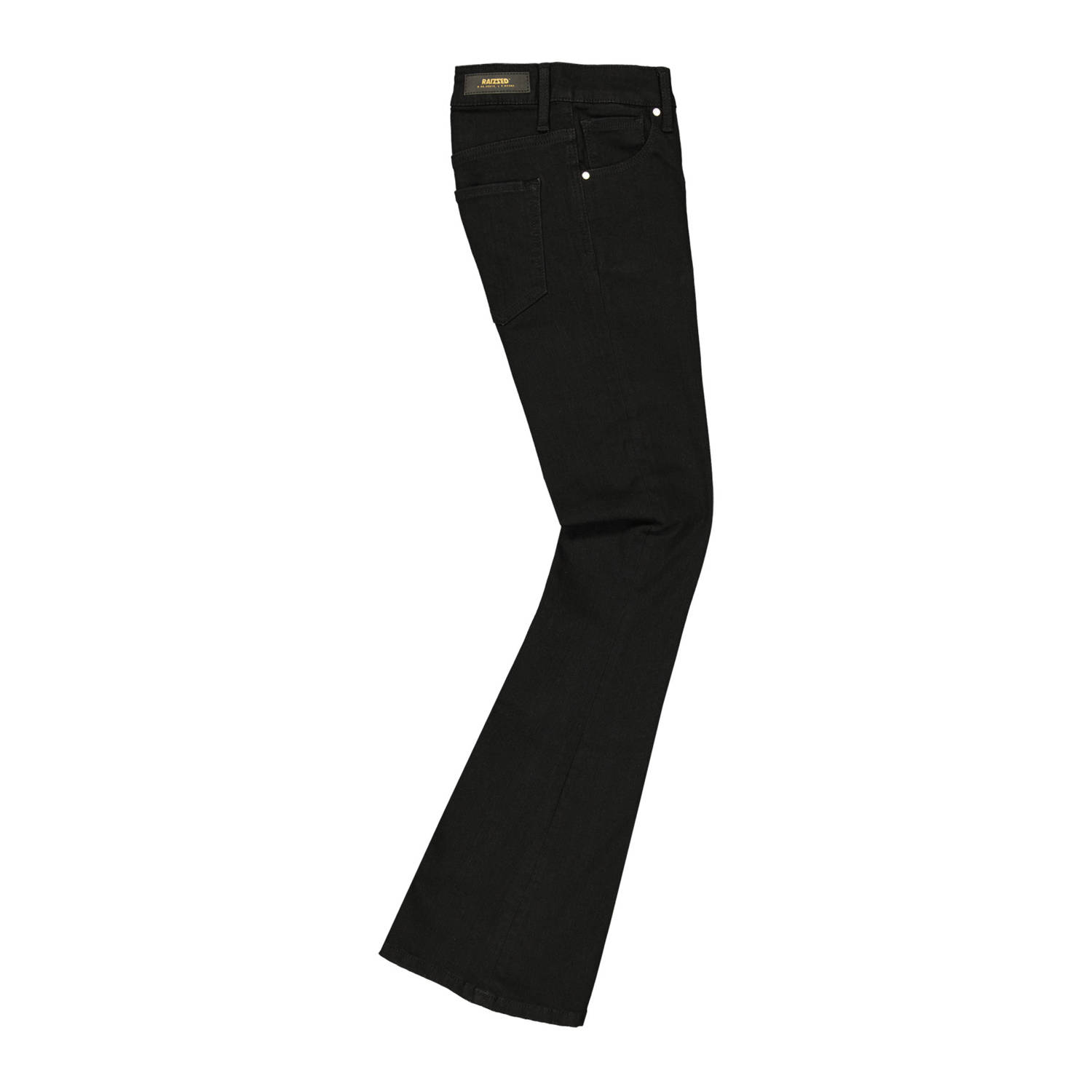 Raizzed regular waist flared jeans black denim