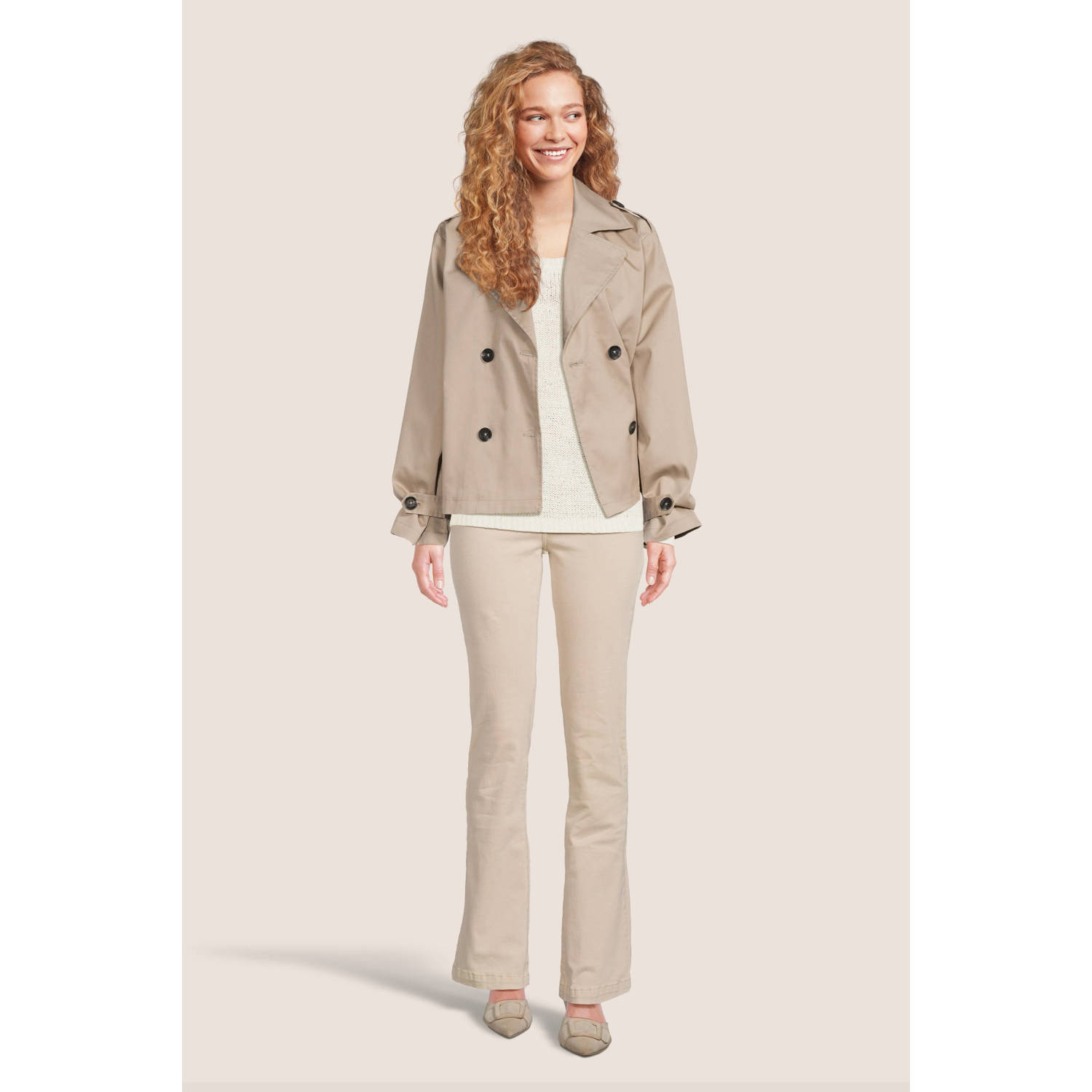 SisterS Point trenchcoat jas beige