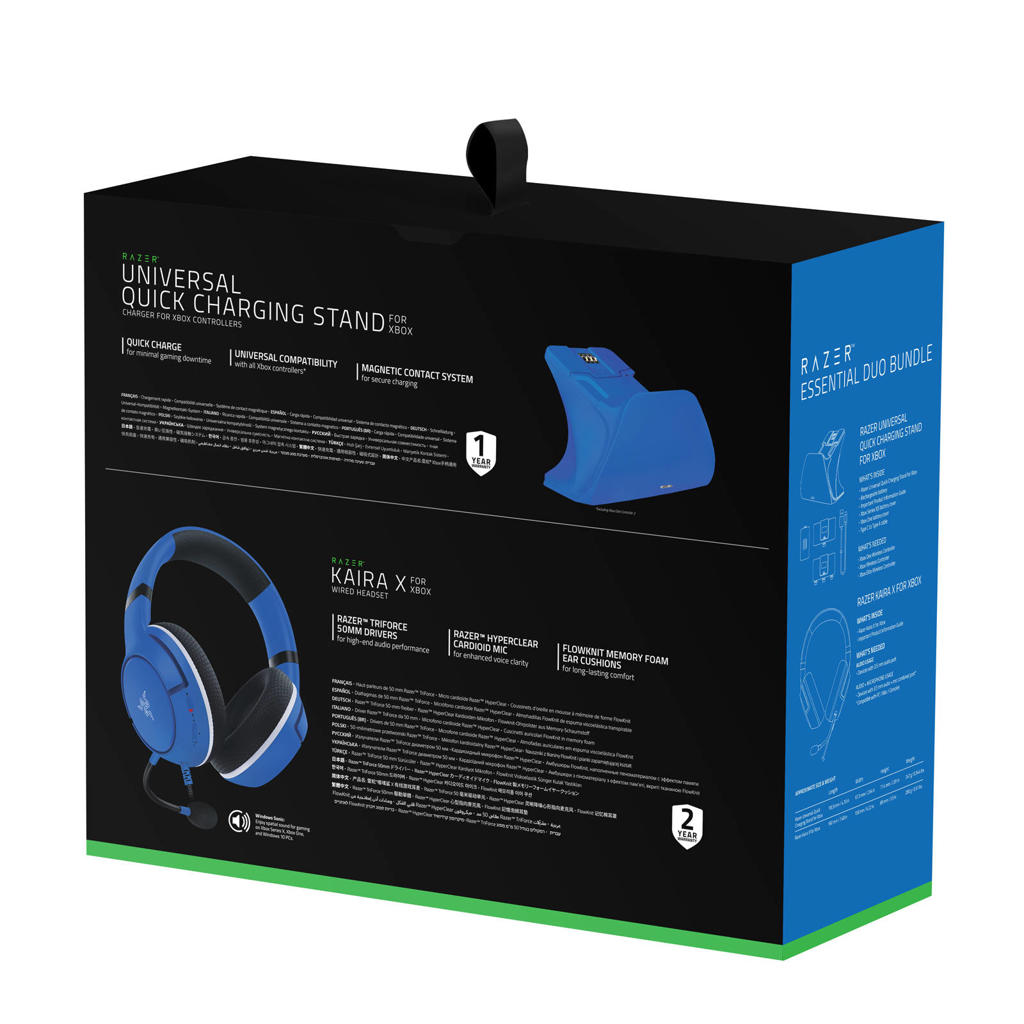 Home Run Razor Bundle Razer Essential Duo Bundle Kaira X - Gaming Headset/Oplaadstation ...