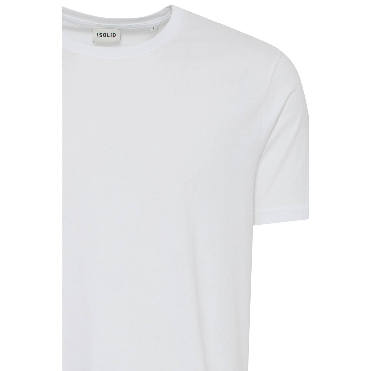 Solid regular fit T-shirt wit