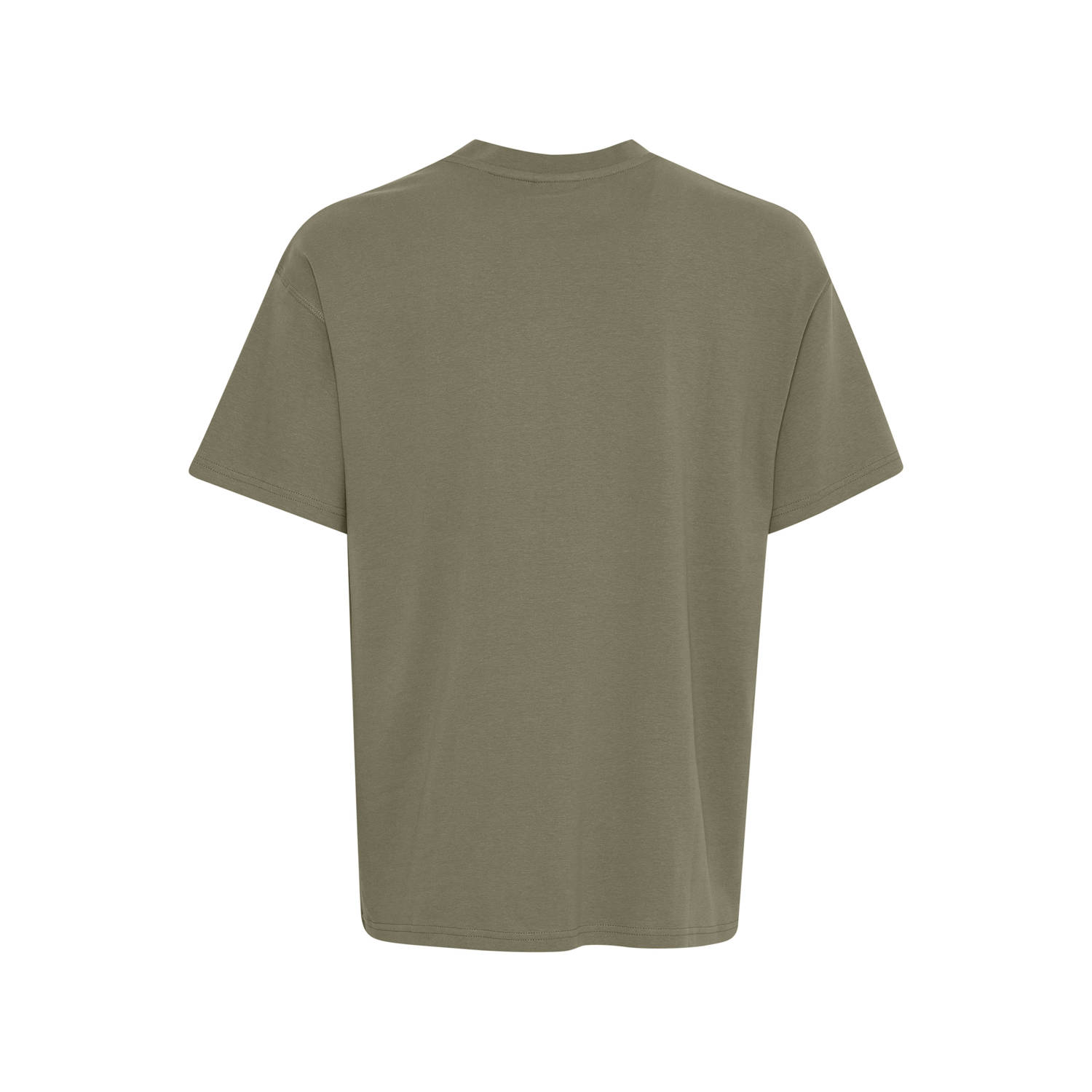 Solid gemeleerd regular fit T-shirt groen