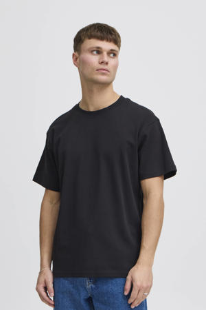 gemeleerd regular fit T-shirt zwart