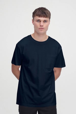 regular fit T-shirt donkerblauw