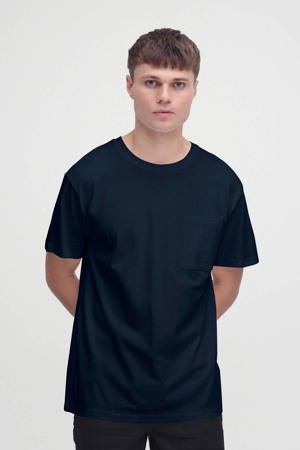 regular fit T-shirt donkerblauw
