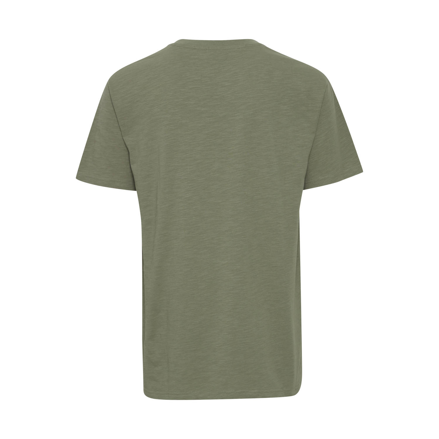Solid gemeleerd regular fit T-shirt groen