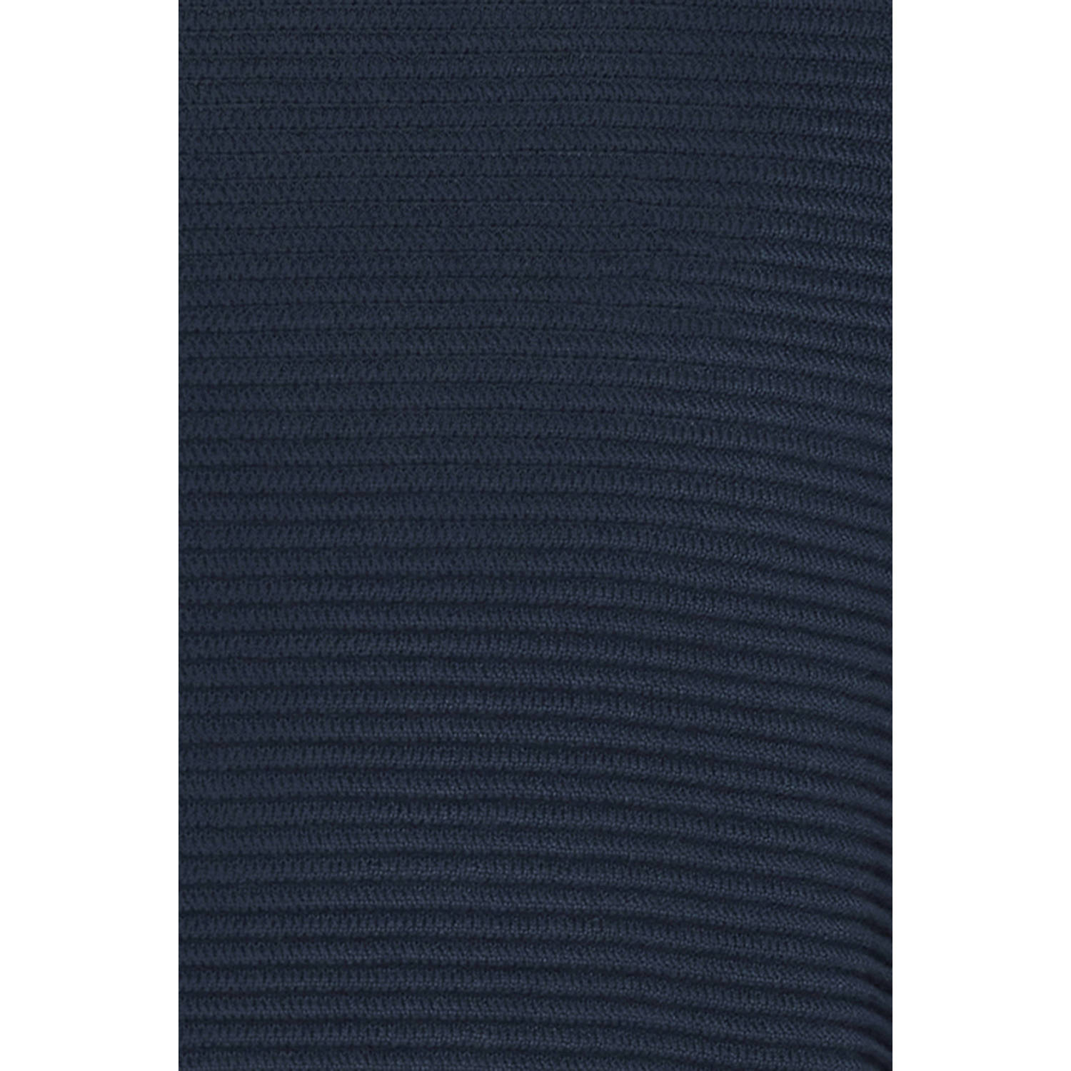 Solid gebreide trui met ingebreid patroon SDValencia donkerblauw