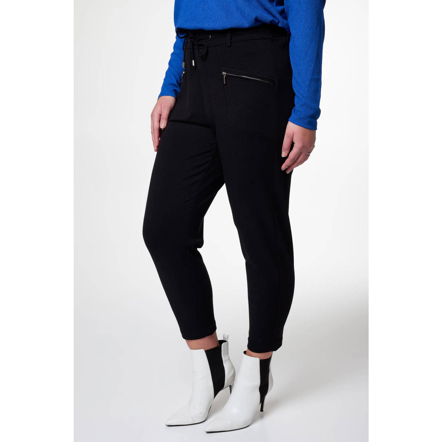 MS Mode regular fit broek zwart