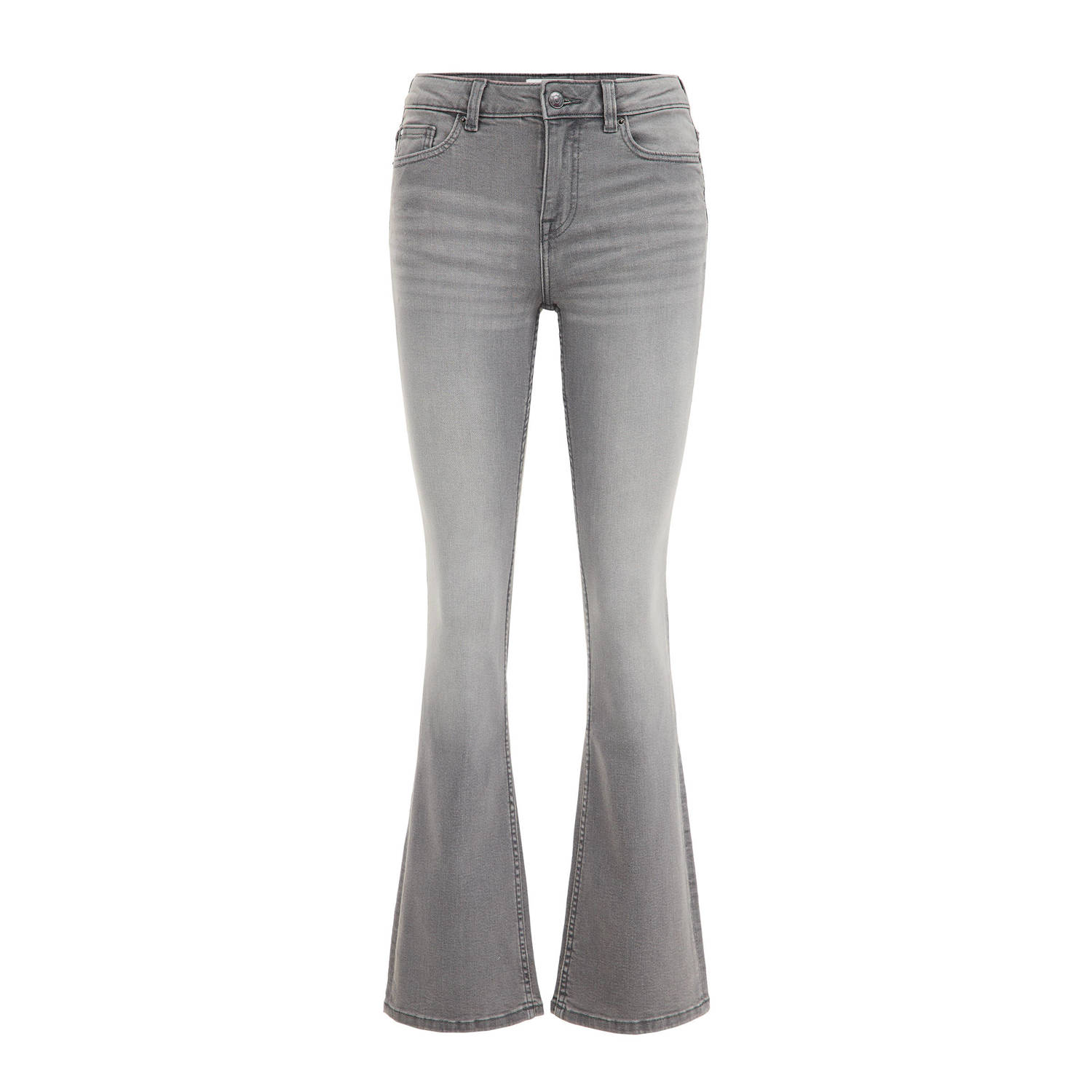 WE Fashion Blue Ridge high waist straight jeans soft grey denim