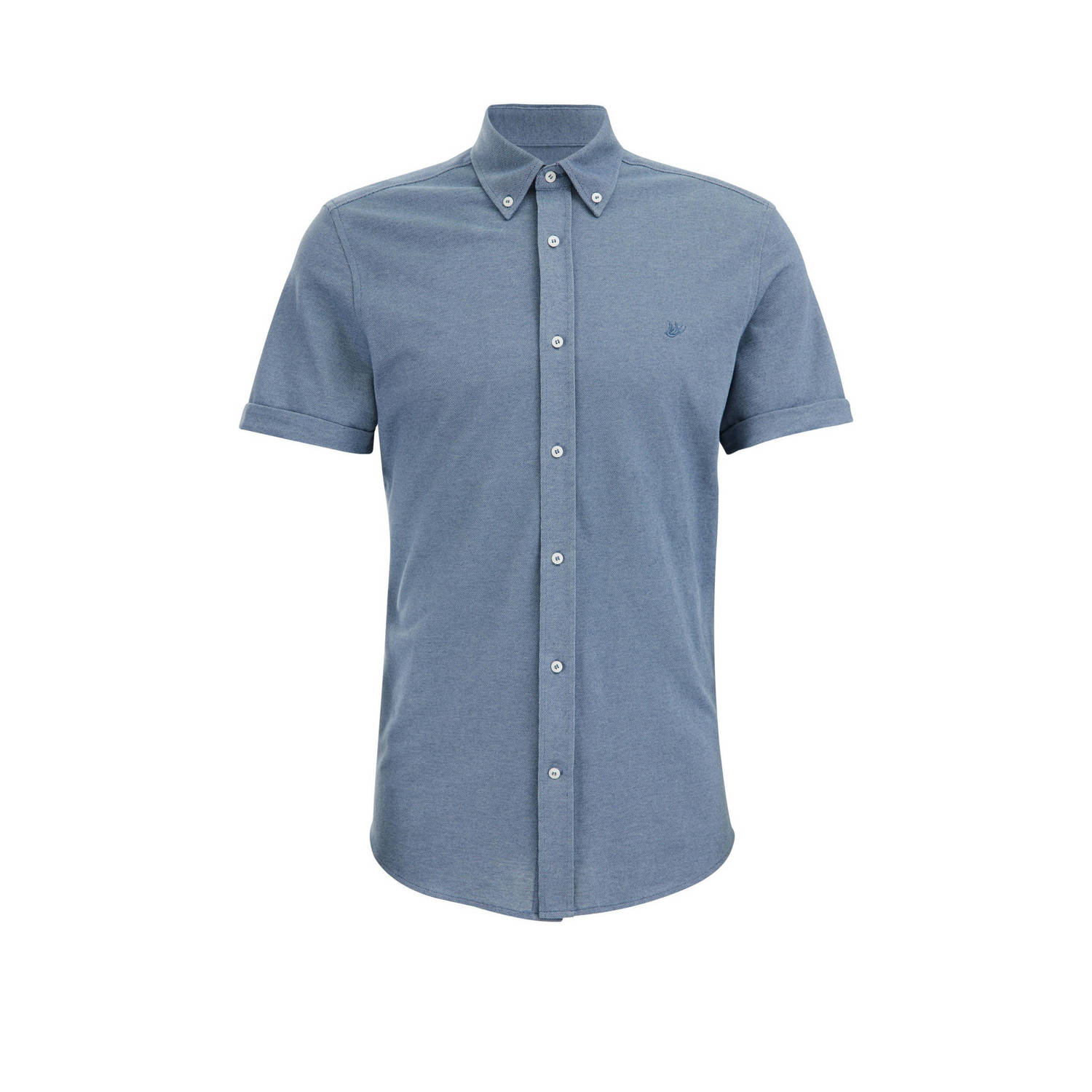 WE Fashion slim fit overhemd bering sea