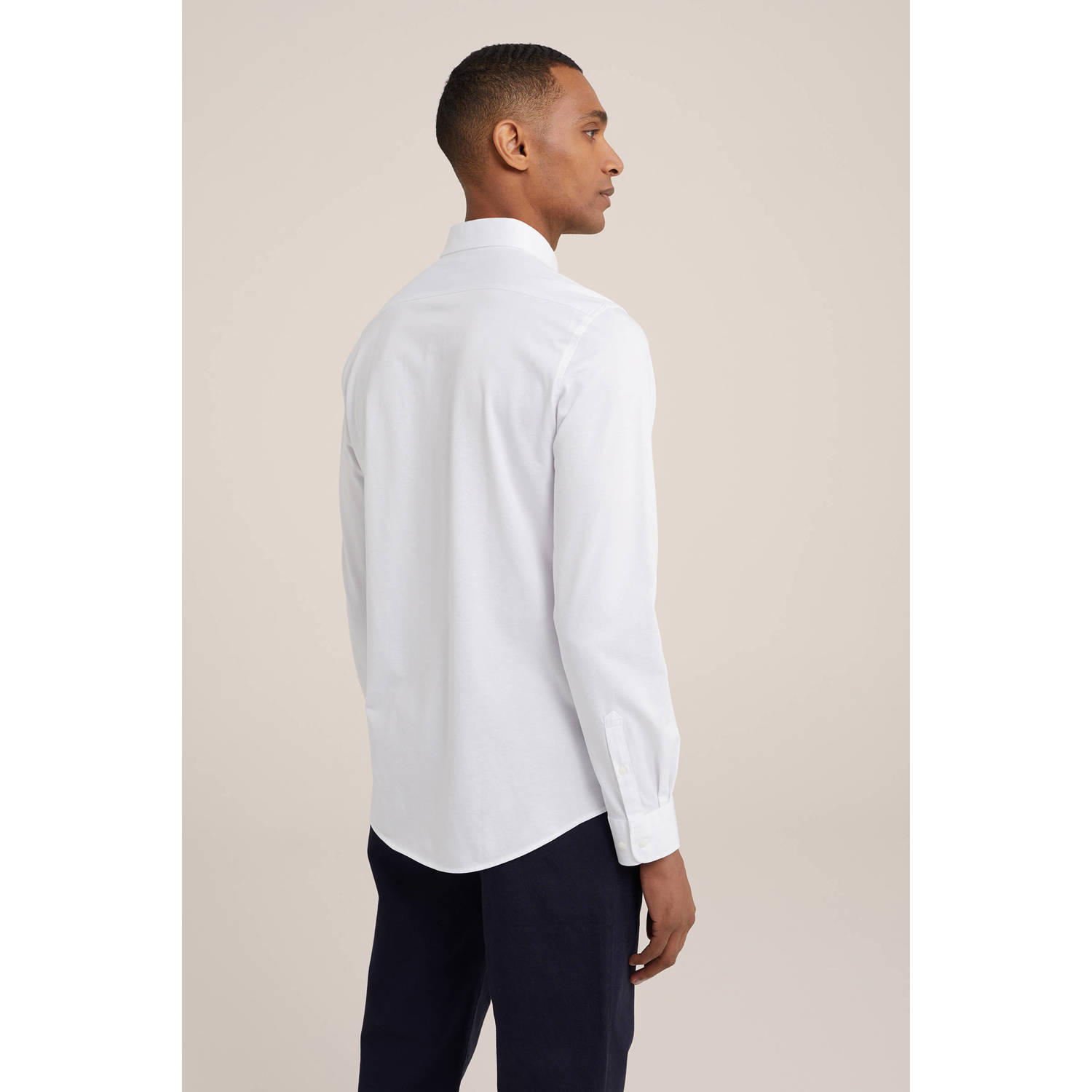 WE Fashion slim fit overhemd wit