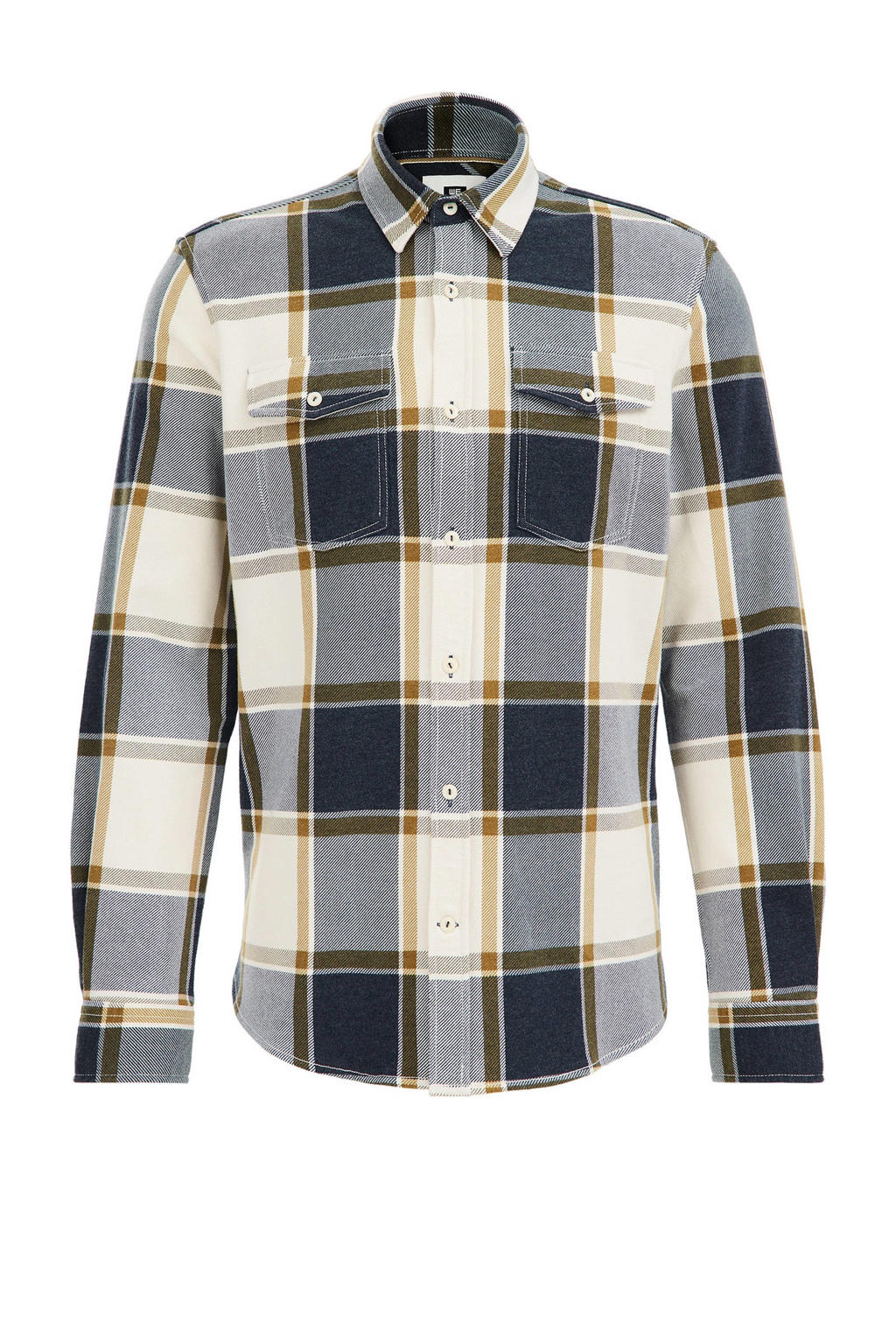 ONLY & SONS geruit flanellen regular fit overshirt ONSSCOTT dark navy