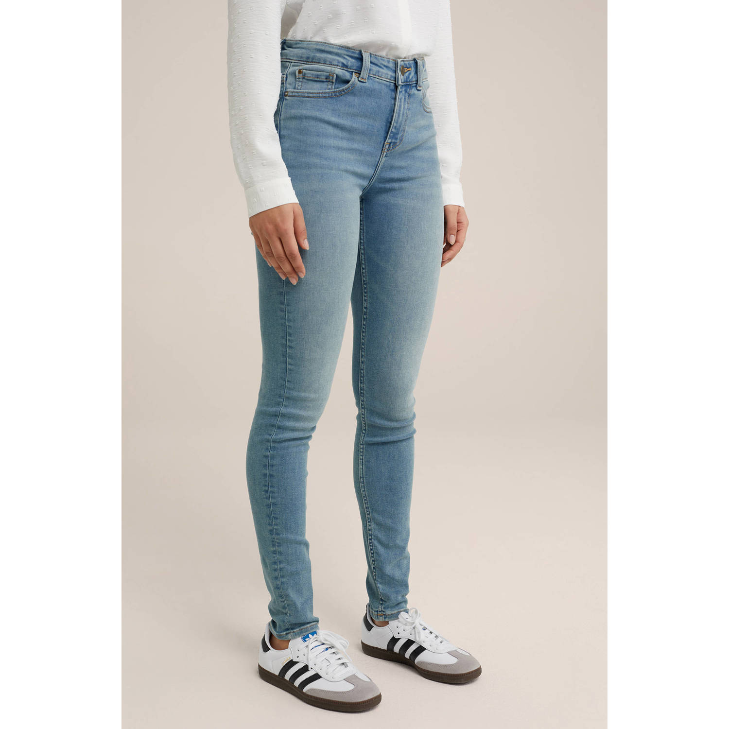 WE Fashion Blue Ridge skinny jeans medium blue denim