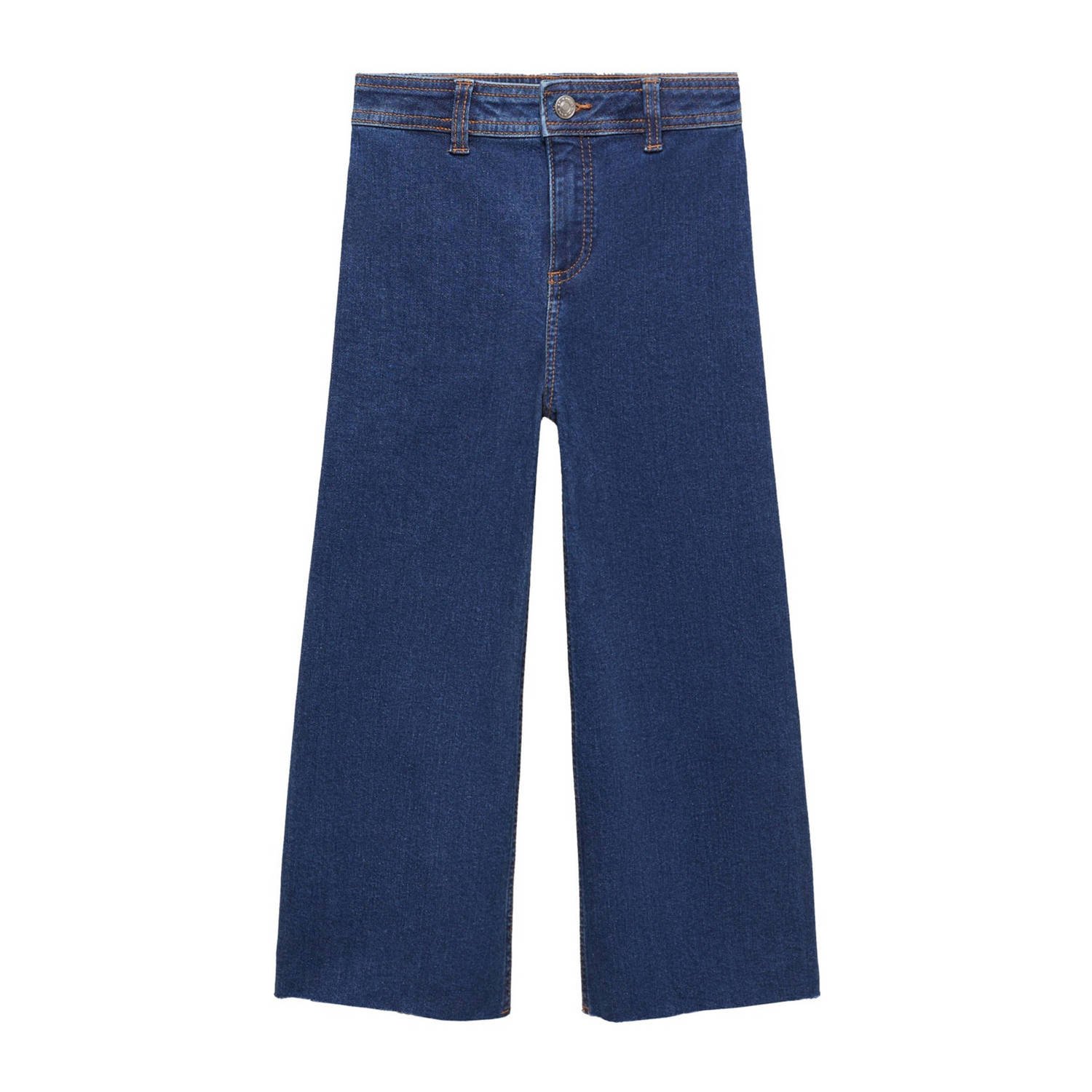 Mango Kids high waist wide leg jeans changeant blauw