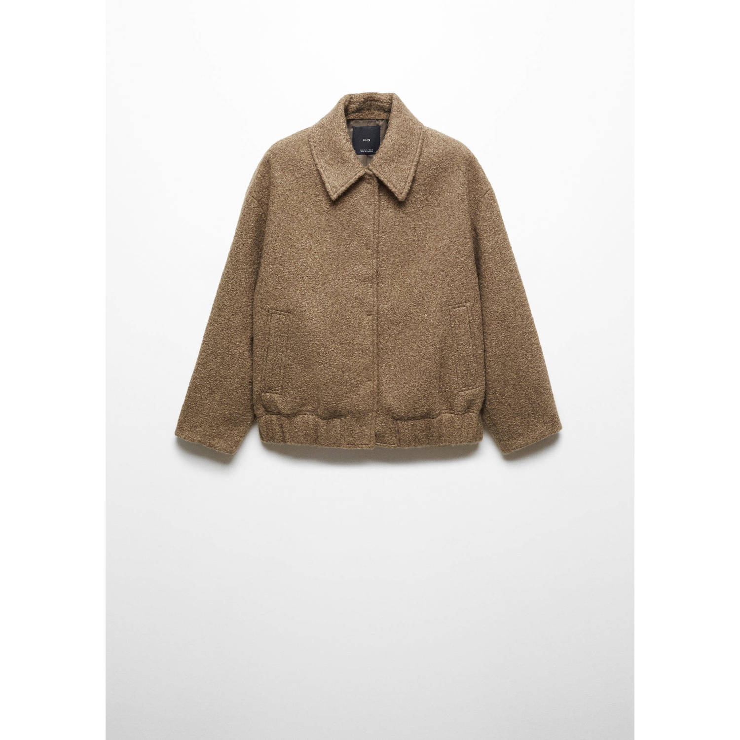 Mango bouclé jasje bruin