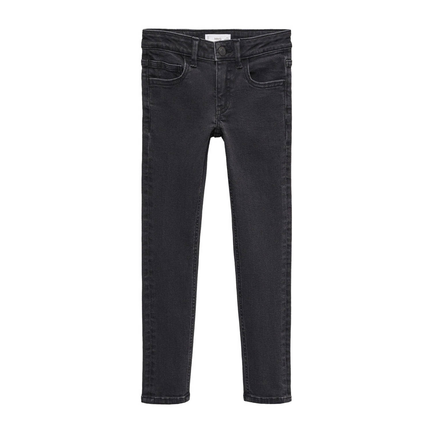 Mango Kids skinny jeans zwart Jongens Stretchdenim Effen 116