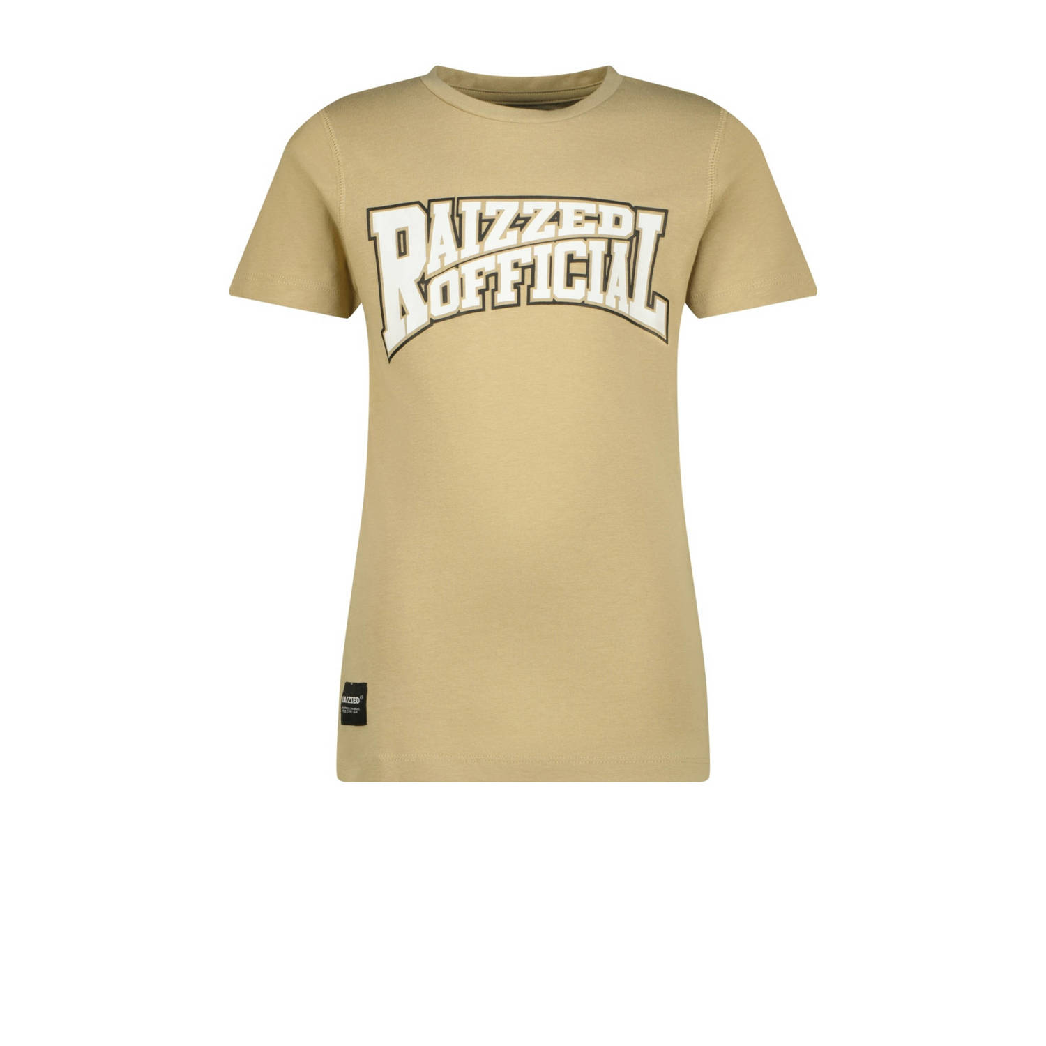 Raizzed T-shirt Iowa met tekst lichtzand