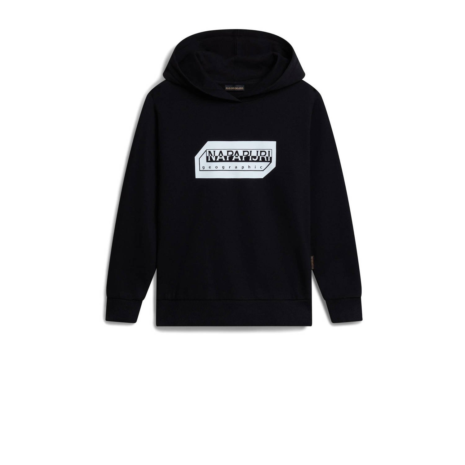 Napapijri hoodie met logo zwart wit Sweater Logo 152