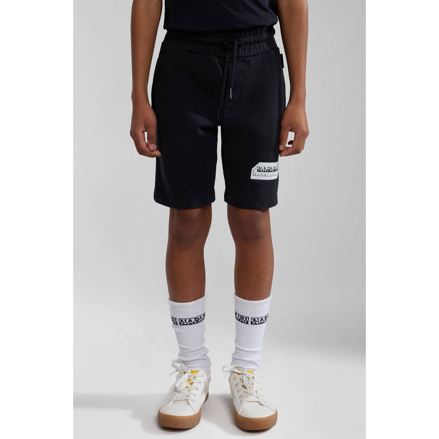 Napapijri sweatshort met logo zwart