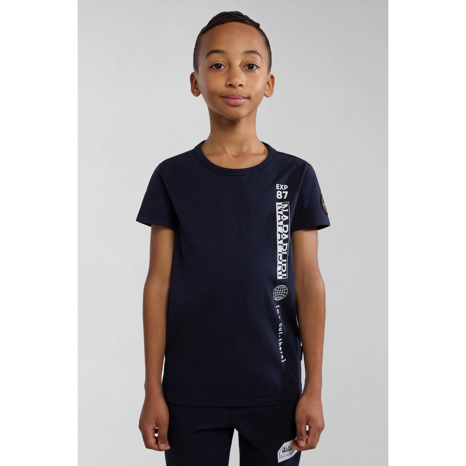 Napapijri T-shirt met logo donkerblauw