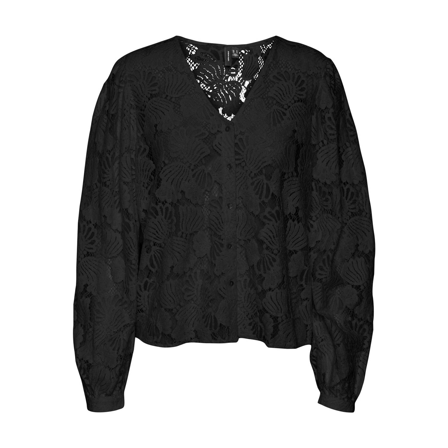 Vero Moda Zwarte Kant Blouse | Freewear Zwart Black Dames