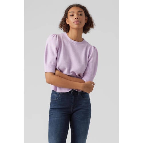 VERO MODA gebreide trui VMDOFFY lila afbeelding