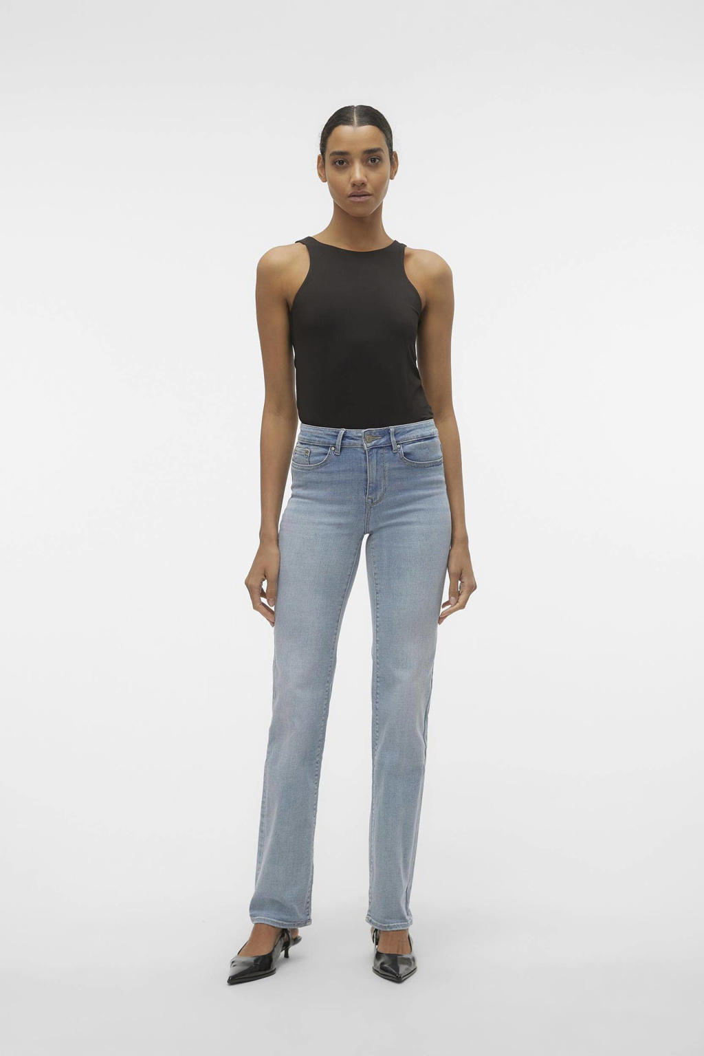 VERO MODA straight jeans VMFLASH light blue denim