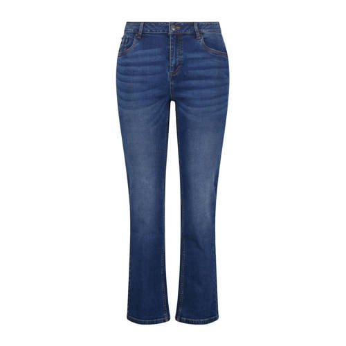 MS Mode high waist straight jeans medium blue denim