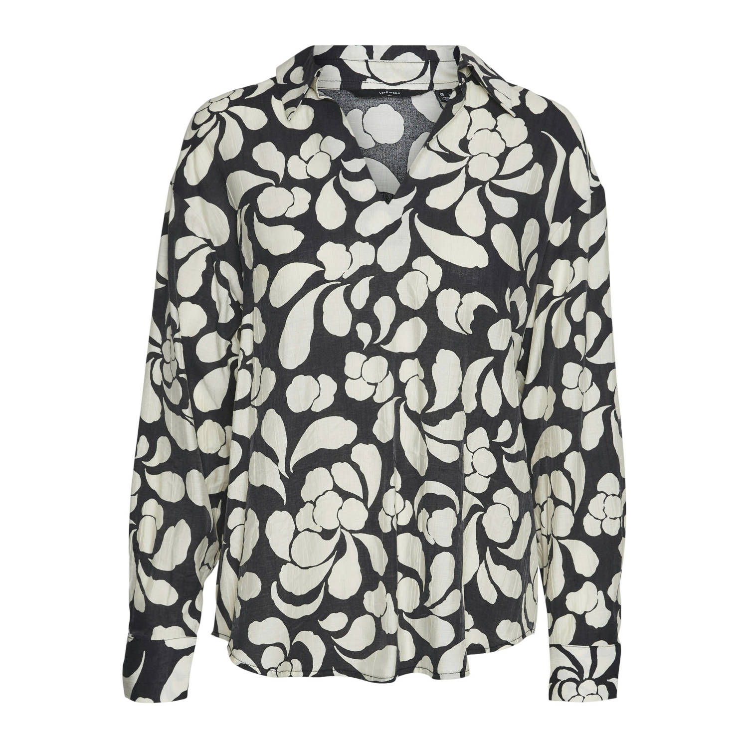 VERO MODA blousetop VMGAJA met all over print zwart ecru