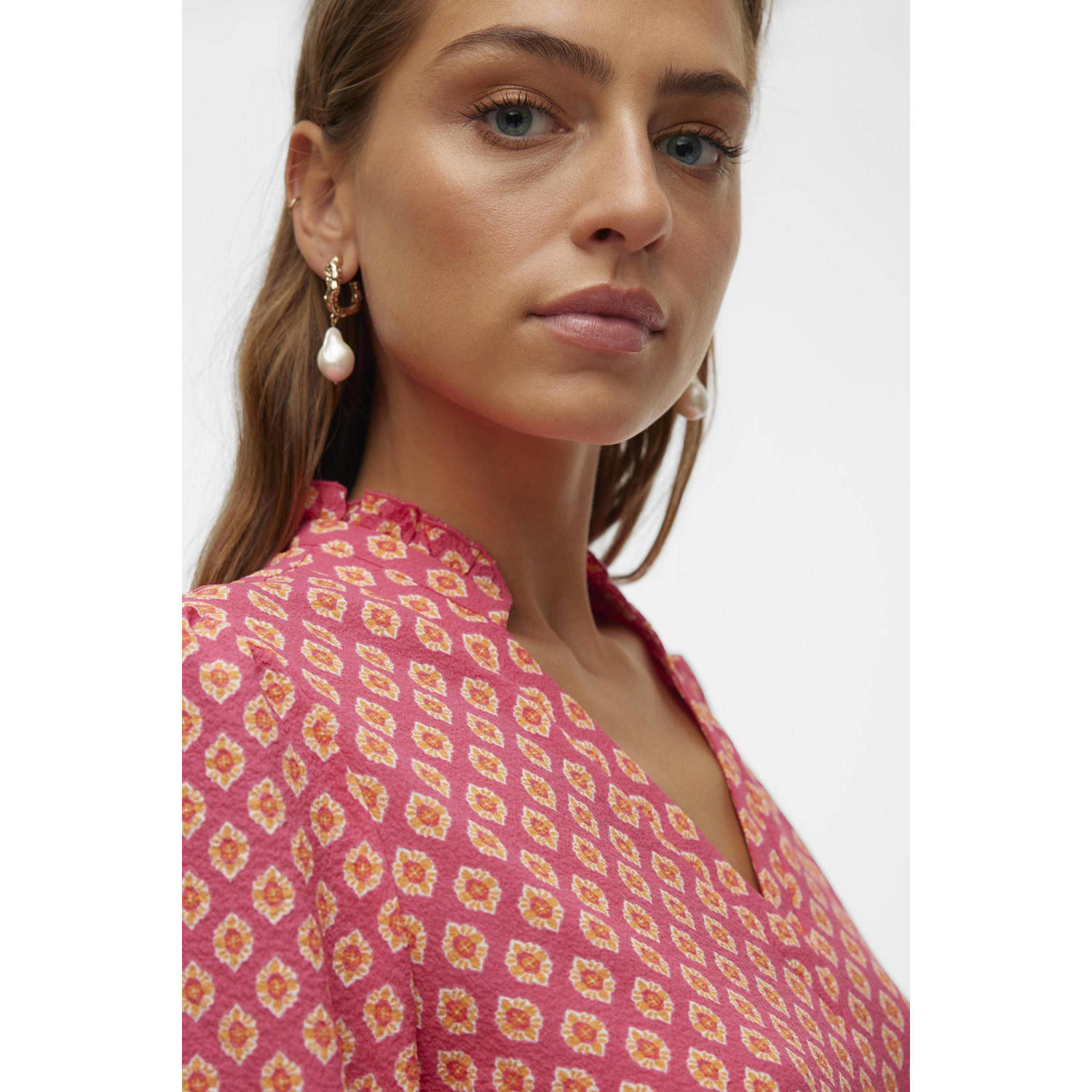 VERO MODA jurk VMIMOA met all over print roze