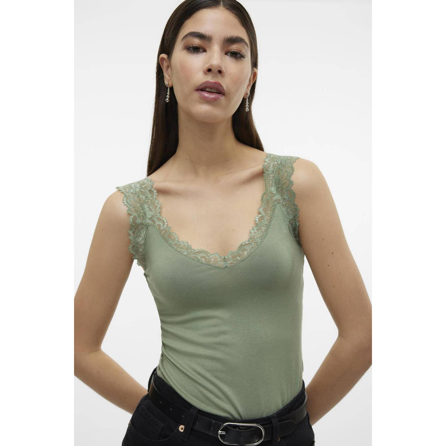 VERO MODA top VMROSA olijfgroen