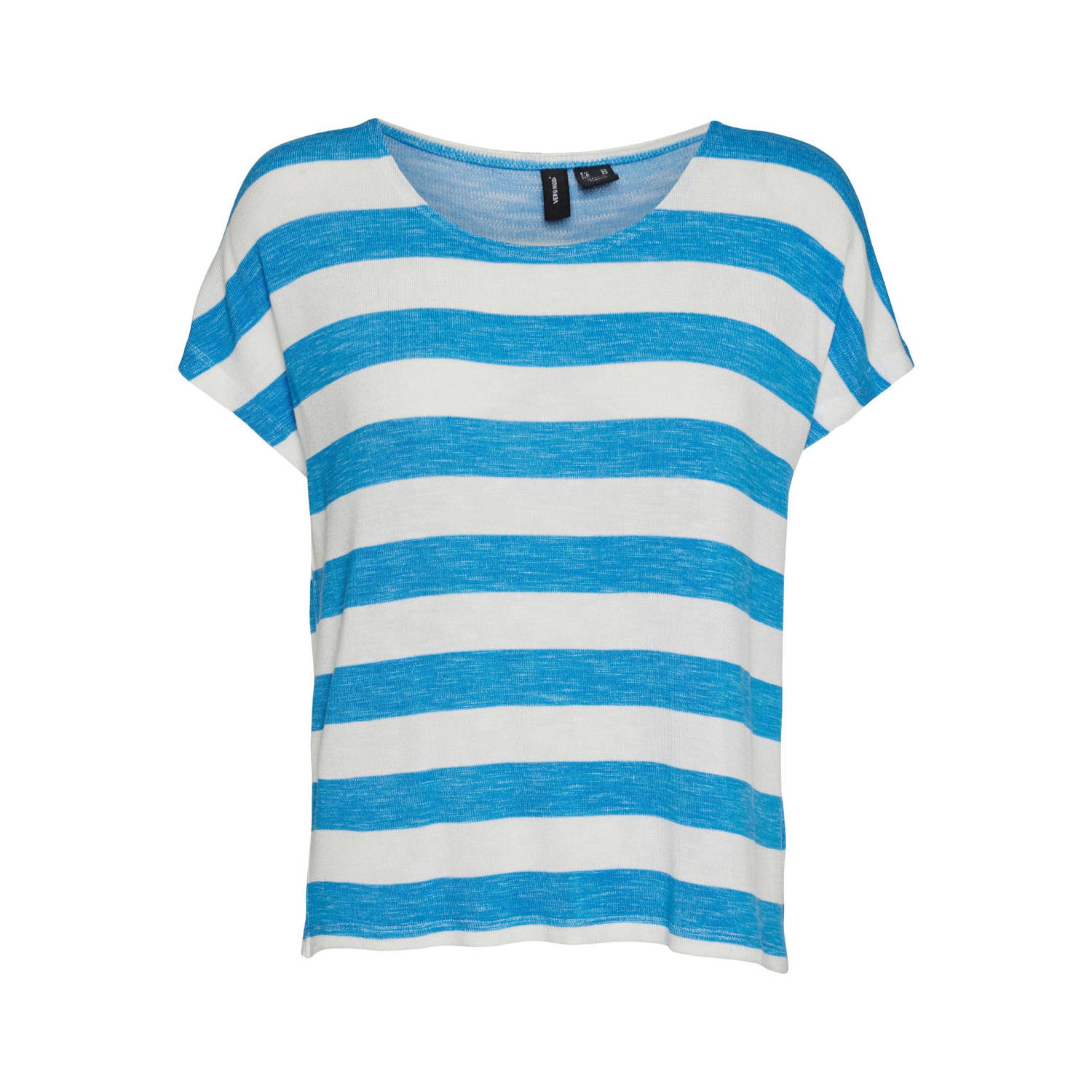 VERO MODA gestreept T-shirt VMWIDE blauw wit