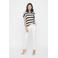 VERO MODA gestreept T-shirt VMWIDE zwart/wit