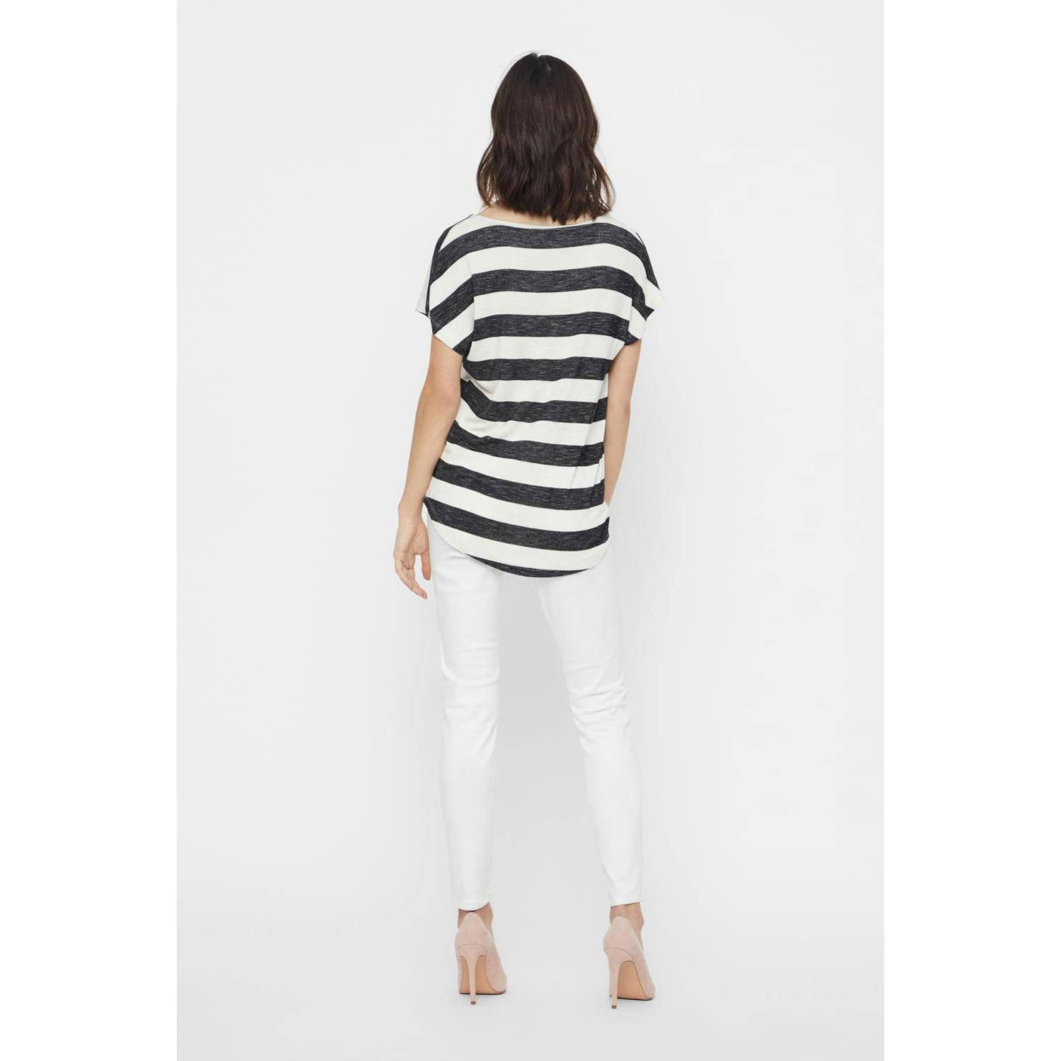 VERO MODA gestreept T-shirt VMWIDE zwart wit