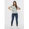 VERO MODA gestreept T-shirt VMWIDE grijs/wit