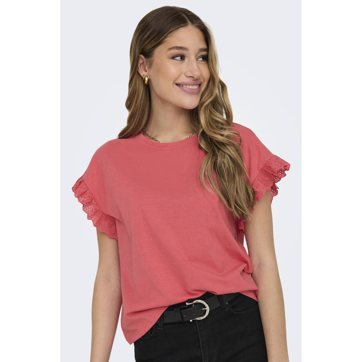 ONLY T-shirt ONLIRIS roze