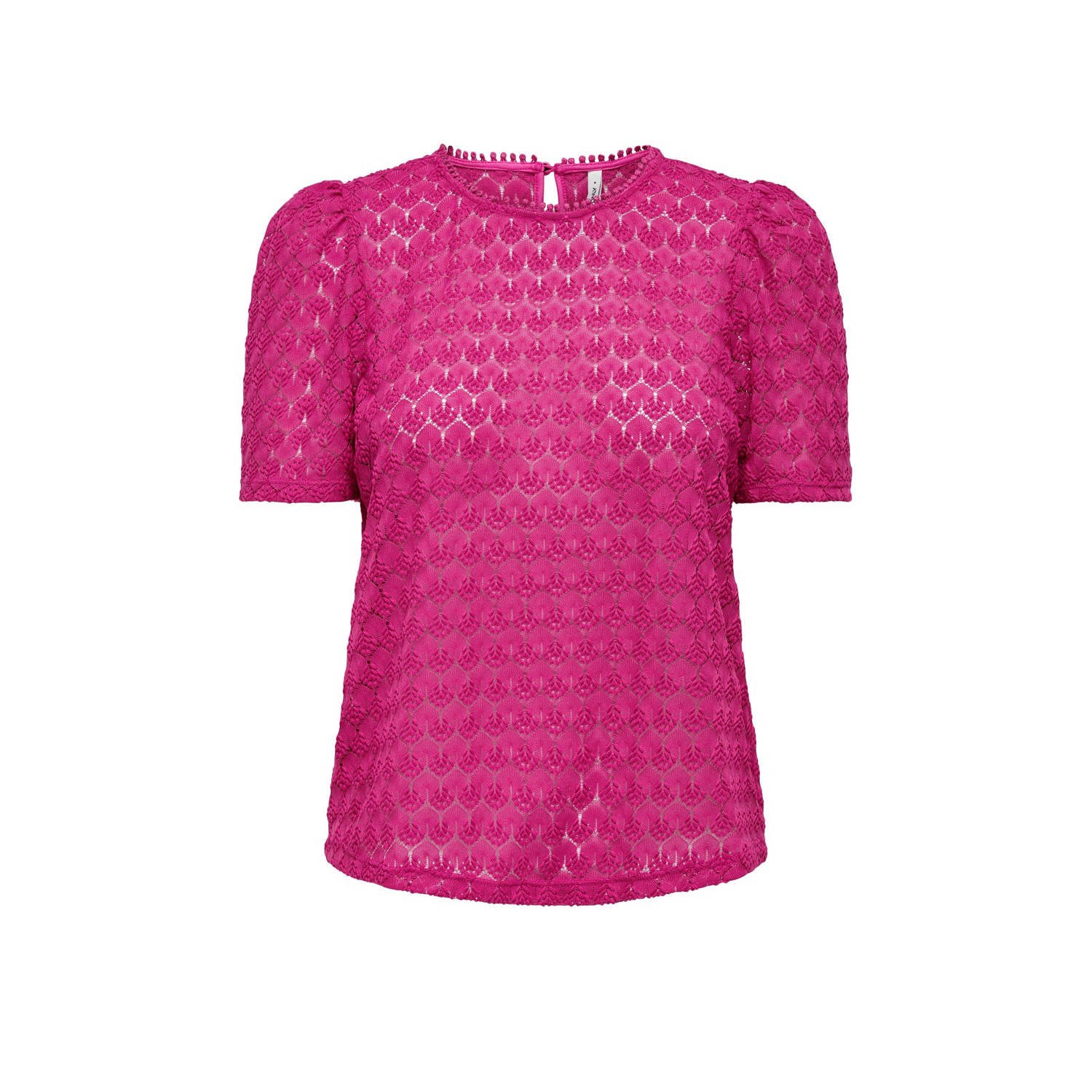 Only Ruches Top Framboos Roze Freewear Pink Dames