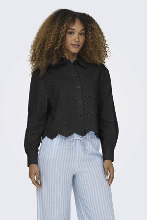 blouse broderie zwart