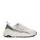 HUB chunky suède sneakers ecru/groen