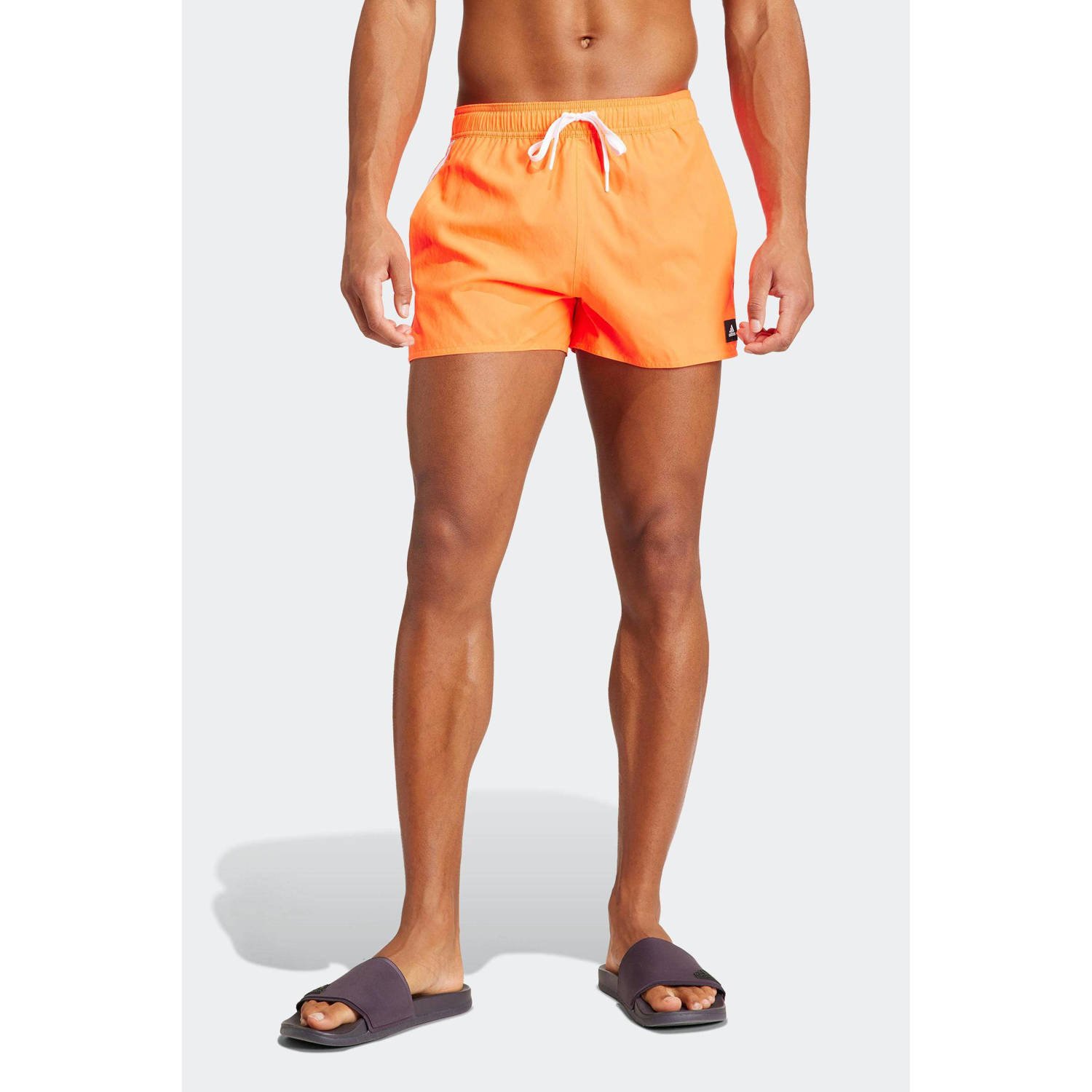 Adidas Rode Zwemshorts 3 Strepen Clx Red Heren