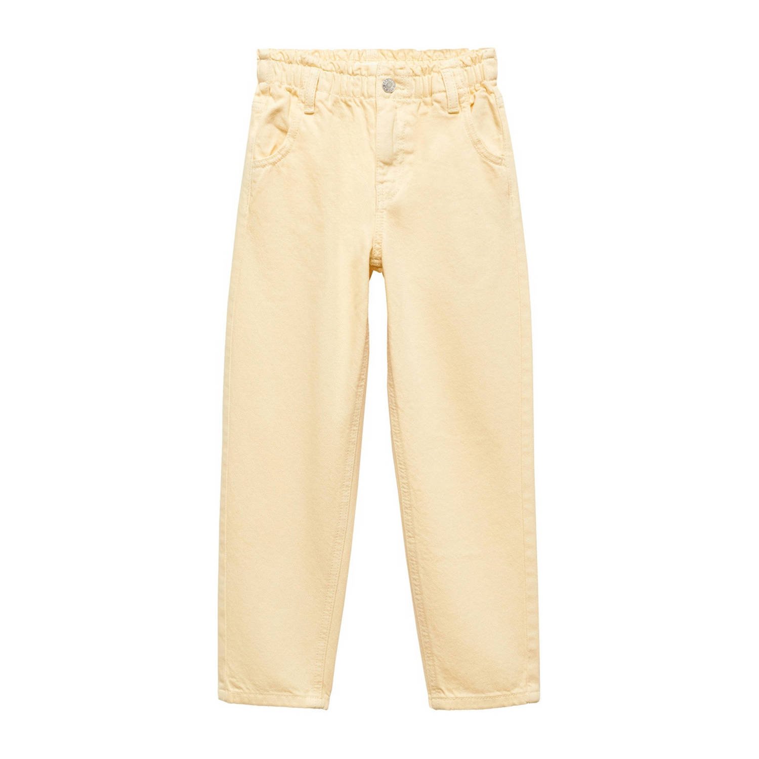 Mango Kids straight fit jeans geel