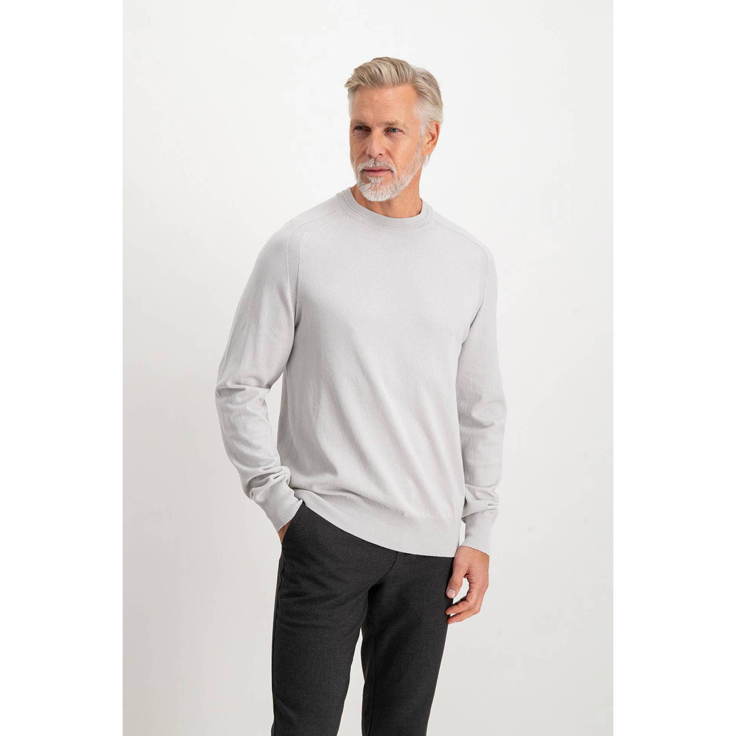 Saint Steve trui Nathan met linnen kit grey