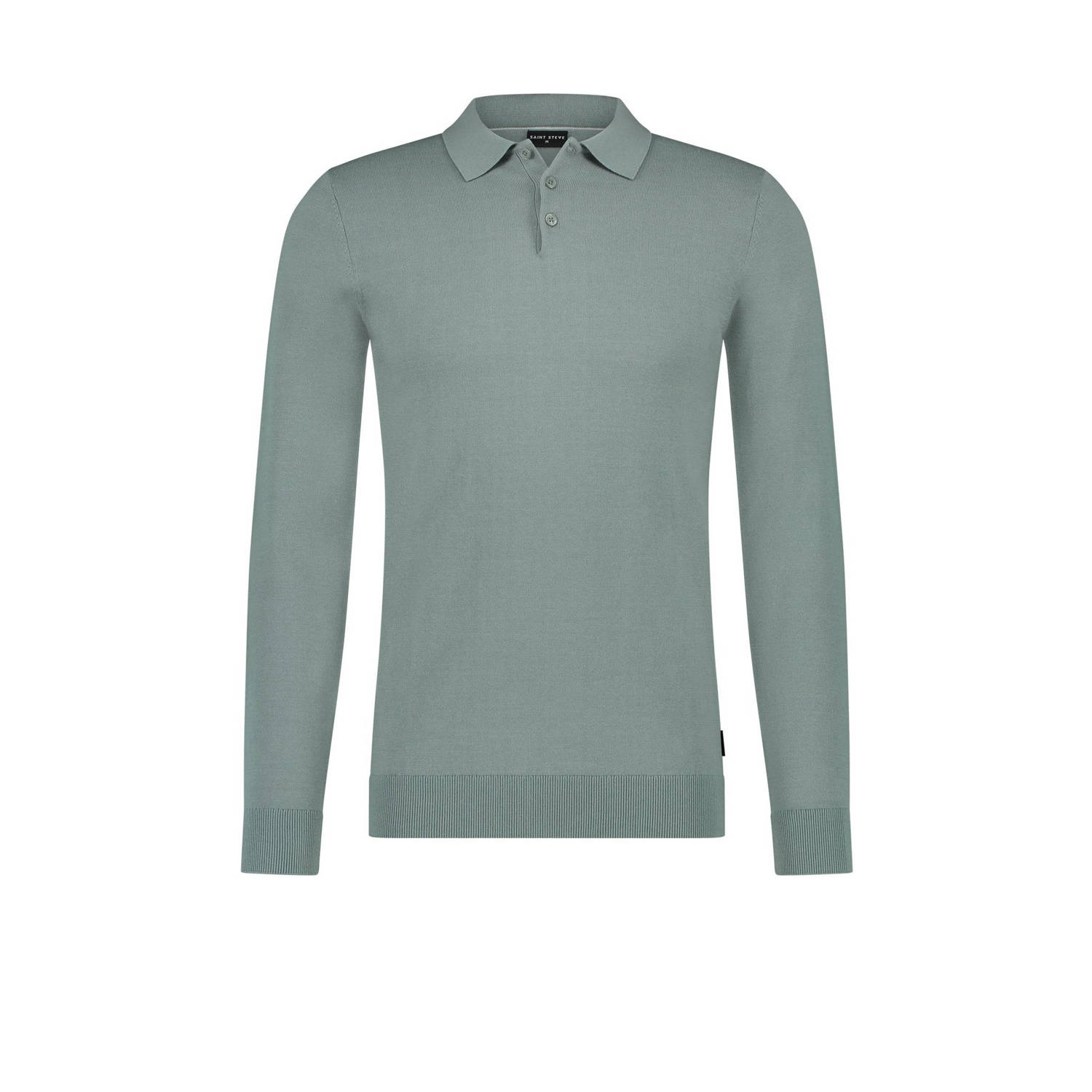 Saint Steve Berend Silver Green Gebreide Polo Green Heren