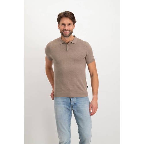 Saint Steve polo gebreid bruin afbeelding